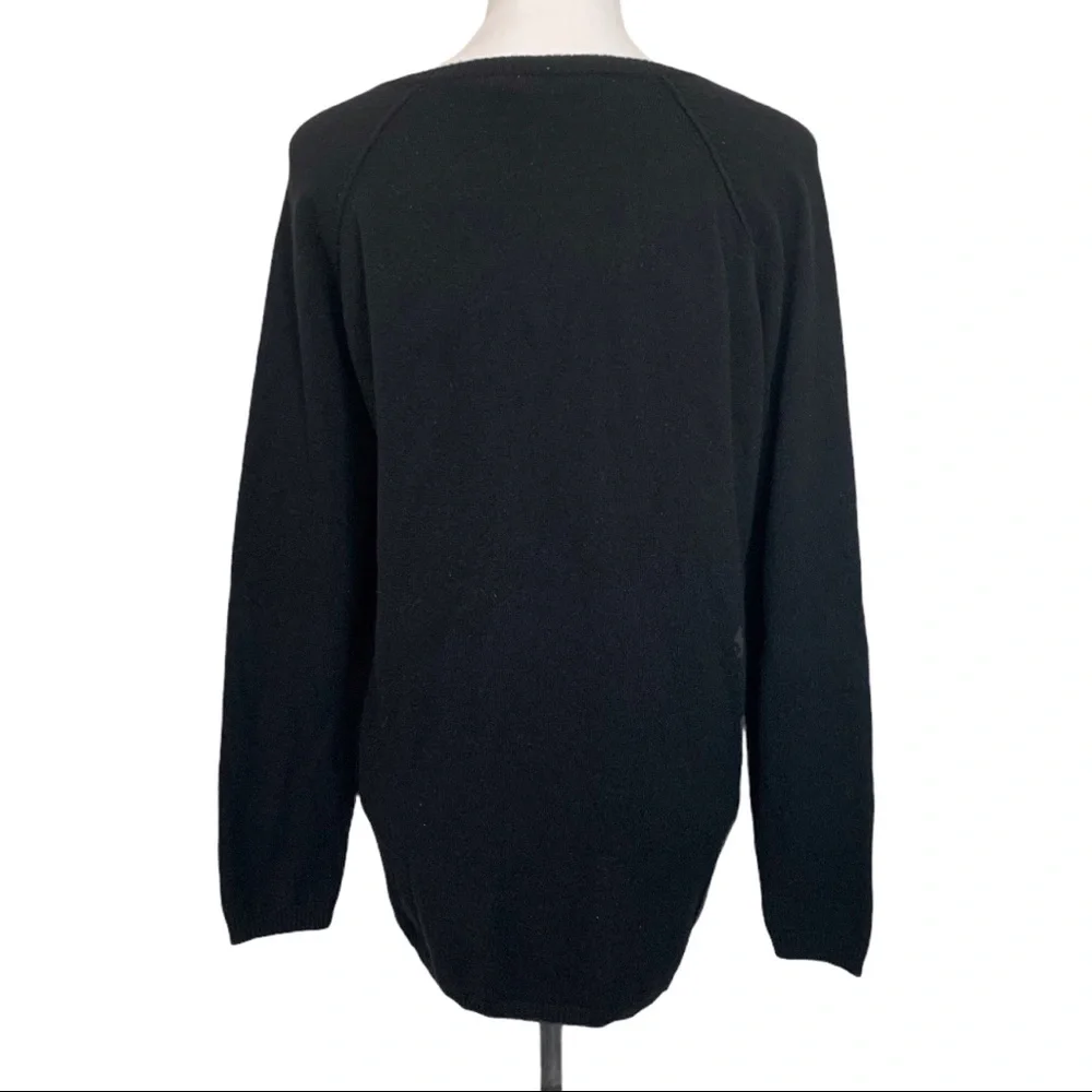 Autumn Cashmere Black/White Buffalo-Check Sweater - Picture 5 of 6